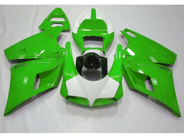 Glänzend Grün & Weiß 1993-2005 Ducati 996 748 916 998 Motorrad Verkleidung Glänzend Grün & Weiß 1993-2005 Ducati 996 748 916 998 Motorrad Verkleidung