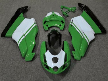 Glänzend Grün & Weiß 2003-2004 Ducati 749 999 Motorrad Verkleidung