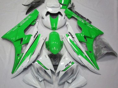 Glänzend Weiß & Grün 2006-2007 Yamaha R6 Motorrad Verkleidung