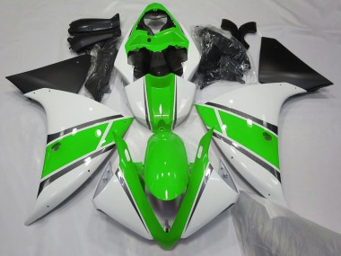 Glänzend Weiß & Grün 2009-2011 Yamaha R1 Motorrad Verkleidung