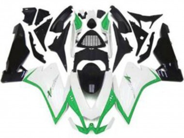 Glänzend Weiß & Grün 2010-2015 Aprilia RSV4 1000 Motorrad Verkleidung