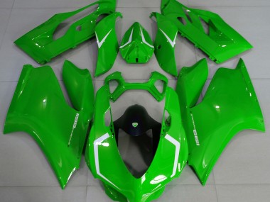Glänzend Grün & Weiß 2011-2014 Ducati 1199 Motorrad Verkleidung
