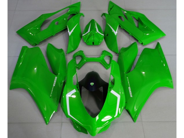 Glänzend Grün & Weiß 2011-2014 Ducati 1199 Motorrad Verkleidung Glänzend Grün & Weiß 2011-2014 Ducati 1199 Motorrad Verkleidung
