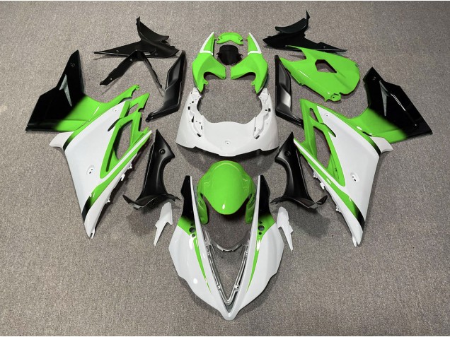 Glänzend Weiß & Grün 2013-2016 Triumph Daytona 675 Motorrad Verkleidung Glänzend Weiß & Grün 2013-2016 Triumph Daytona 675 Motorrad Verkleidung