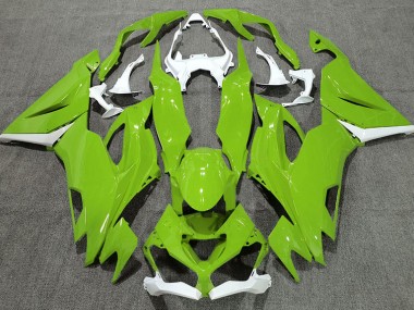 Glänzend Grün & Weiß 2019-2023 Kawasaki ZX6R Motorrad Verkleidung