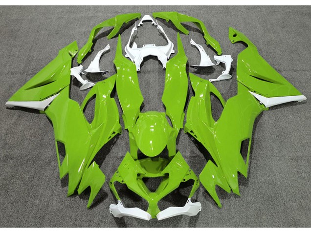 Glänzend Grün & Weiß 2019-2023 Kawasaki ZX6R Motorrad Verkleidung Glänzend Grün & Weiß 2019-2023 Kawasaki ZX6R Motorrad Verkleidung