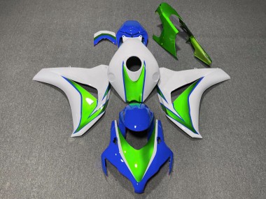 Glänzend Grün & Blau 2008-2011 Honda CBR1000RR Motorrad Verkleidung