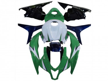 Glänzend Grün & Blau 2009-2012 Honda CBR600RR Motorrad Verkleidung