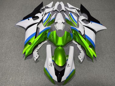 Glänzend Grün & Hellblau 2017-2021 Yamaha R6 Motorrad Verkleidung