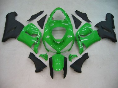 Glänzend Grün Matt 2005-2006 Kawasaki ZX6R Motorrad Verkleidung