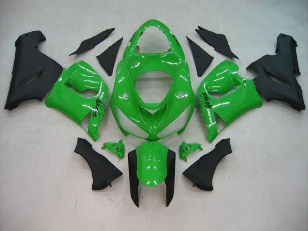 Glänzend Grün Matt 2005-2006 Kawasaki ZX6R Motorrad Verkleidung Glänzend Grün Matt 2005-2006 Kawasaki ZX6R Motorrad Verkleidung