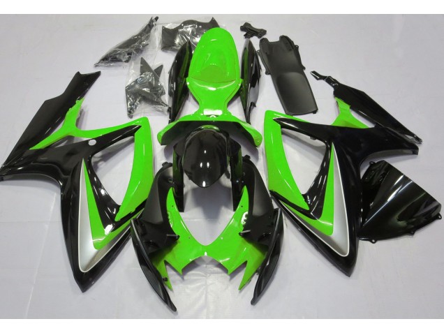 Glänzend Grün Ohne Abzeichen 2006-2007 Suzuki GSXR 600-750 Motorrad Verkleidung Glänzend Grün Ohne Abzeichen 2006-2007 Suzuki GSXR 600-750 Motorrad Verkleidung