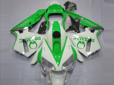 Glänzend Weiß & Grün Pramac 2003-2004 Honda CBR600RR Motorrad Verkleidung