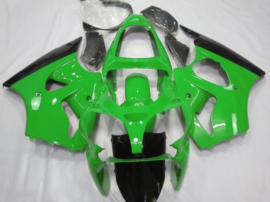 Glänzend Grün & Schwarz 2000-2002 Kawasaki ZX6R Motorrad Verkleidung