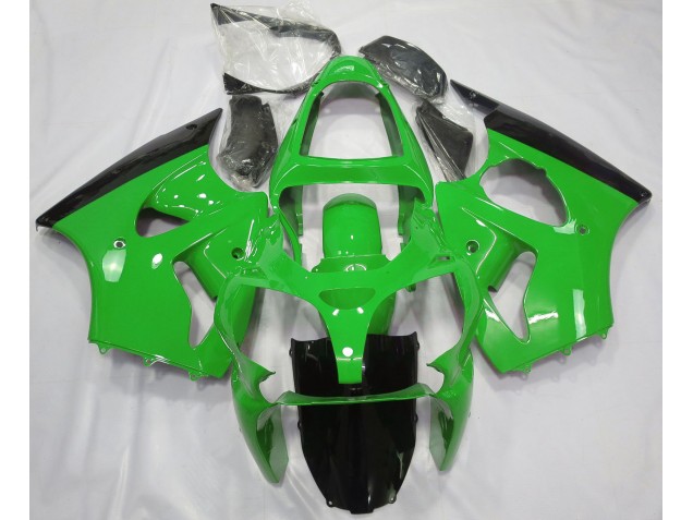 Glänzend Grün & Schwarz 2000-2002 Kawasaki ZX6R Motorrad Verkleidung Glänzend Grün & Schwarz 2000-2002 Kawasaki ZX6R Motorrad Verkleidung