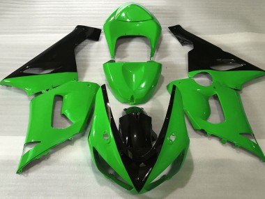 Glänzend Grün & Schwarz 2005-2006 Kawasaki ZX6R Motorrad Verkleidung