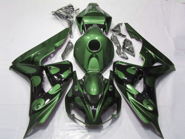 Glänzend Grün & Schwarz 2006-2007 Honda CBR1000RR Motorrad Verkleidung