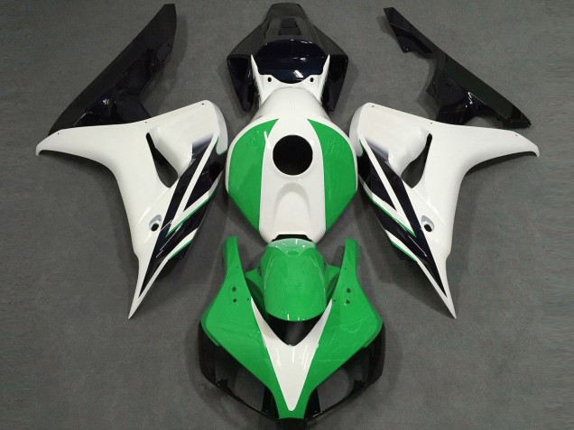 Glänzend Weiß Grün Schwarz 2006-2007 Honda CBR1000RR Motorrad Verkleidung Glänzend Weiß Grün Schwarz 2006-2007 Honda CBR1000RR Motorrad Verkleidung