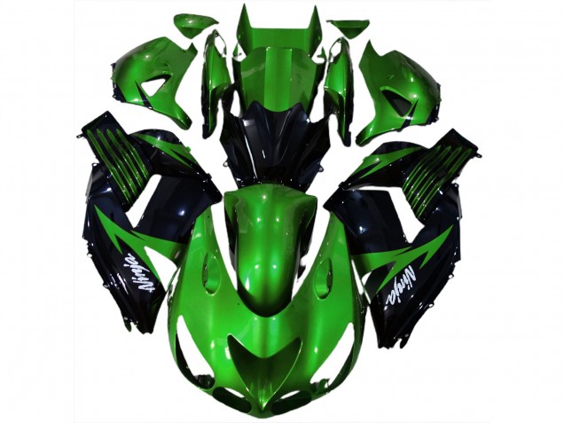 Glänzend Grün & Schwarz 2006-2011 Kawasaki ZX14R Motorrad Verkleidung Glänzend Grün & Schwarz 2006-2011 Kawasaki ZX14R Motorrad Verkleidung