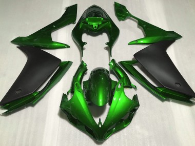 Glänzend Grün & Schwarz 2007-2008 Yamaha R1 Motorrad Verkleidung