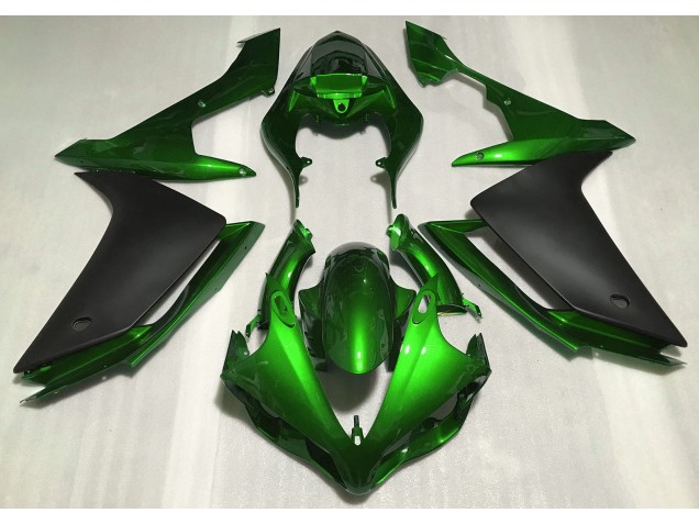 Glänzend Grün & Schwarz 2007-2008 Yamaha R1 Motorrad Verkleidung Glänzend Grün & Schwarz 2007-2008 Yamaha R1 Motorrad Verkleidung