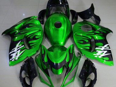 Glänzend Grün & Schwarz 2008-2020 Suzuki GSXR 1300 Motorrad Verkleidung