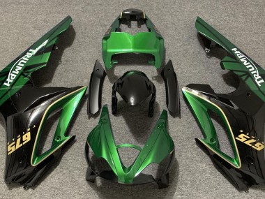 Glänzend Grün & Schwarz 2009-2012 Triumph Daytona 675 Motorrad Verkleidung