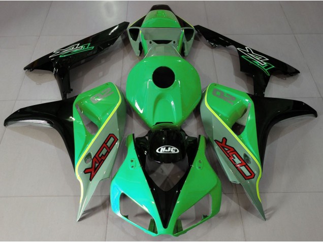Glänzend Grün & Schwarz Cbr-Stil 2006-2007 Honda CBR1000RR Motorrad Verkleidung Glänzend Grün & Schwarz Cbr-Stil 2006-2007 Honda CBR1000RR Motorrad Verkleidung