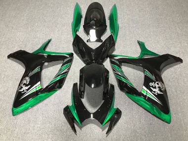 Glänzend Grün & Schwarz Design 2006-2007 Suzuki GSXR 600-750 Motorrad Verkleidung