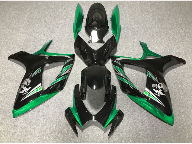 Glänzend Grün & Schwarz Design 2006-2007 Suzuki GSXR 600-750 Motorrad Verkleidung Glänzend Grün & Schwarz Design 2006-2007 Suzuki GSXR 600-750 Motorrad Verkleidung