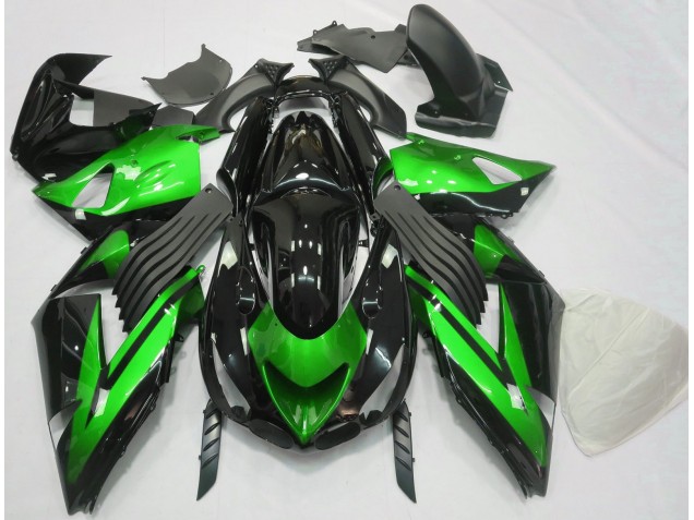 Glänzend Grün & Schwarz Schlicht 2006-2011 Kawasaki ZX14R Motorrad Verkleidung Glänzend Grün & Schwarz Schlicht 2006-2011 Kawasaki ZX14R Motorrad Verkleidung