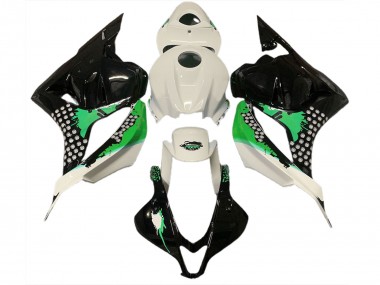 Glänzend Weiß & Grün Verspritzt 2009-2012 Honda CBR600RR Motorrad Verkleidung
