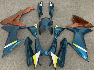 Glänzend Hellblau & Orange 2011-2024 Suzuki GSXR 600-750 Motorrad Verkleidung