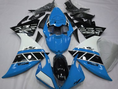 Glänzend Hellblau Weiß & Schwarz 2012-2014 Yamaha R1 Motorrad Verkleidung