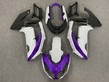 Glänzend Weiß & Lila 2012-2016 Kawasaki Ninja 650R Motorrad Verkleidung
