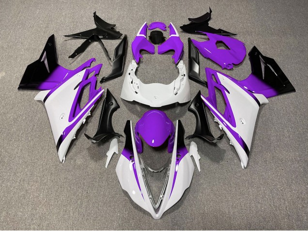 Glänzend Weiß & Lila 2013-2016 Triumph Daytona 675 Motorrad Verkleidung Glänzend Weiß & Lila 2013-2016 Triumph Daytona 675 Motorrad Verkleidung