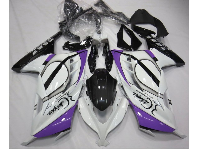 Glänzend Weiß & Lila 2013-2018 Kawasaki Ninja 300 Motorrad Verkleidung Glänzend Weiß & Lila 2013-2018 Kawasaki Ninja 300 Motorrad Verkleidung