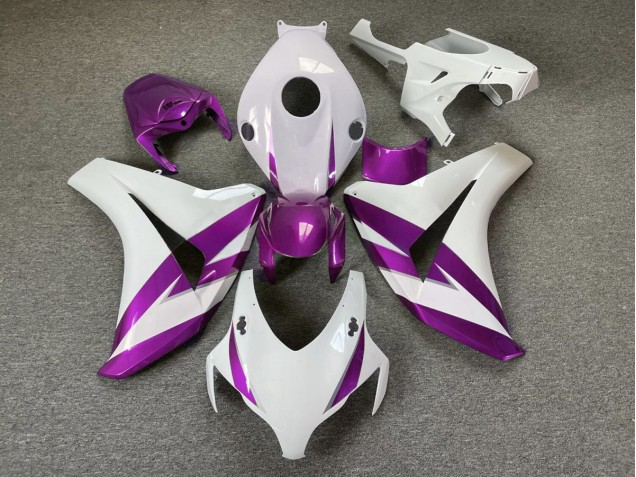 Glänzend Weiß & Lila Trimmen 2008-2011 Honda CBR1000RR Motorrad Verkleidung Glänzend Weiß & Lila Trimmen 2008-2011 Honda CBR1000RR Motorrad Verkleidung