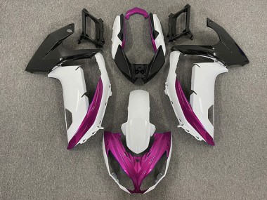 Glänzend Weiß & Magenta 2012-2016 Kawasaki Ninja 650R Motorrad Verkleidung