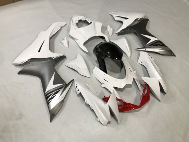 Glänzend Weiß & Matt Silber 2011-2024 Suzuki GSXR 600-750 Motorrad Verkleidung