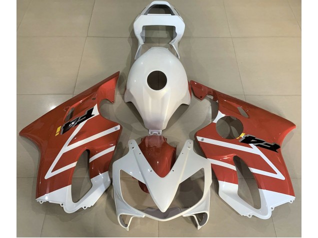 Glänzend Weiß & Orange 2001-2003 Honda CBR600 F4i Motorrad Verkleidung Glänzend Weiß & Orange 2001-2003 Honda CBR600 F4i Motorrad Verkleidung