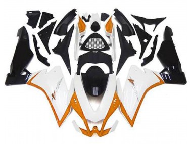 Glänzend Weiß & Orange 2010-2015 Aprilia RSV4 1000 Motorrad Verkleidung