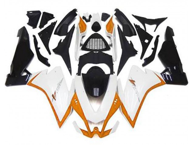 Glänzend Weiß & Orange 2010-2015 Aprilia RSV4 1000 Motorrad Verkleidung Glänzend Weiß & Orange 2010-2015 Aprilia RSV4 1000 Motorrad Verkleidung
