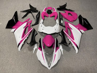 Glänzend Weiß & Pink 2013-2016 Triumph Daytona 675 Motorrad Verkleidung