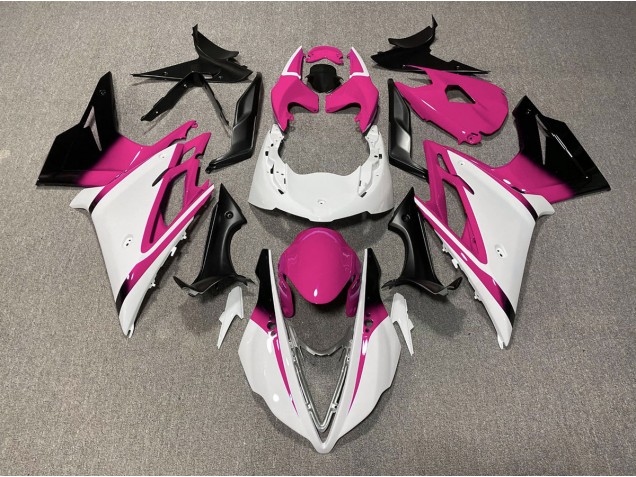 Glänzend Weiß & Pink 2013-2016 Triumph Daytona 675 Motorrad Verkleidung Glänzend Weiß & Pink 2013-2016 Triumph Daytona 675 Motorrad Verkleidung