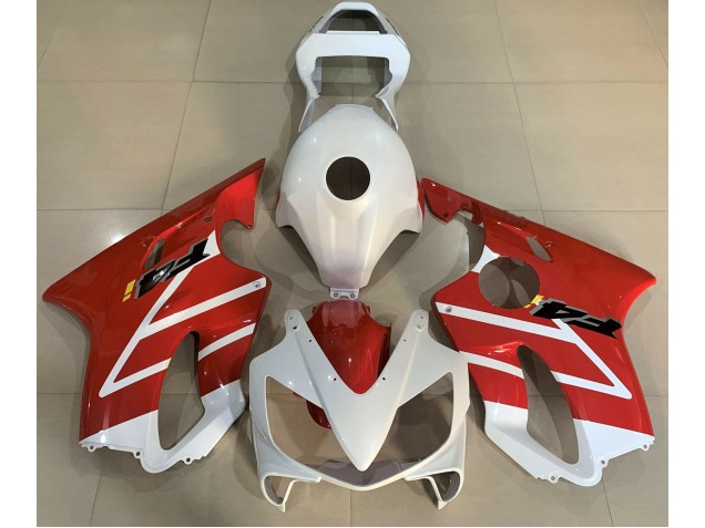 Glänzend Weiß & Rot 2001-2003 Honda CBR600 F4i Motorrad Verkleidung Glänzend Weiß & Rot 2001-2003 Honda CBR600 F4i Motorrad Verkleidung