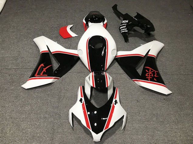 Glänzend Weiß Rot & Schwarz 2008-2011 Honda CBR1000RR Motorrad Verkleidung Glänzend Weiß Rot & Schwarz 2008-2011 Honda CBR1000RR Motorrad Verkleidung