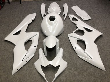 Glänzend Weiß Schlicht 2005-2006 Suzuki GSXR 1000 Motorrad Verkleidung