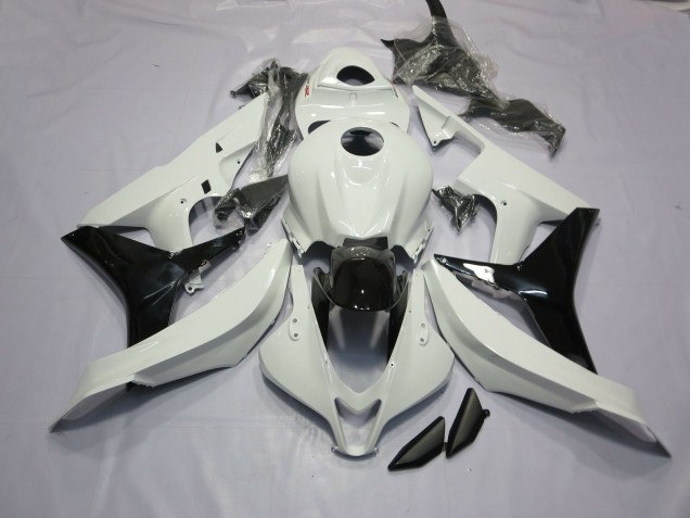 Glänzend Weiß & Schwarz 2007-2008 Honda CBR600RR Motorrad Verkleidung Glänzend Weiß & Schwarz 2007-2008 Honda CBR600RR Motorrad Verkleidung