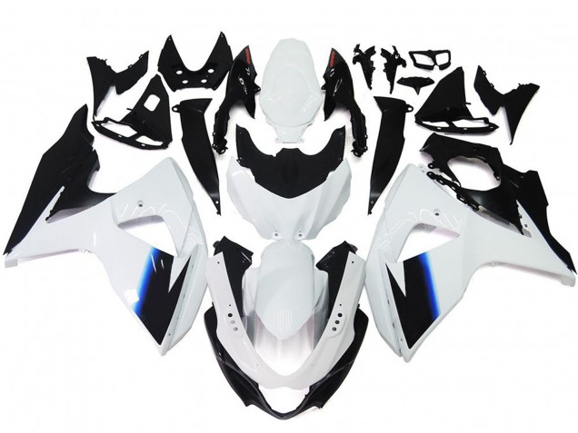 Glänzend Weiß & Schwarz 2009-2016 Suzuki GSXR 1000 Motorrad Verkleidung Glänzend Weiß & Schwarz 2009-2016 Suzuki GSXR 1000 Motorrad Verkleidung